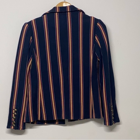 Chico’s Stripe Navy Blazer - Picture 2 of 5